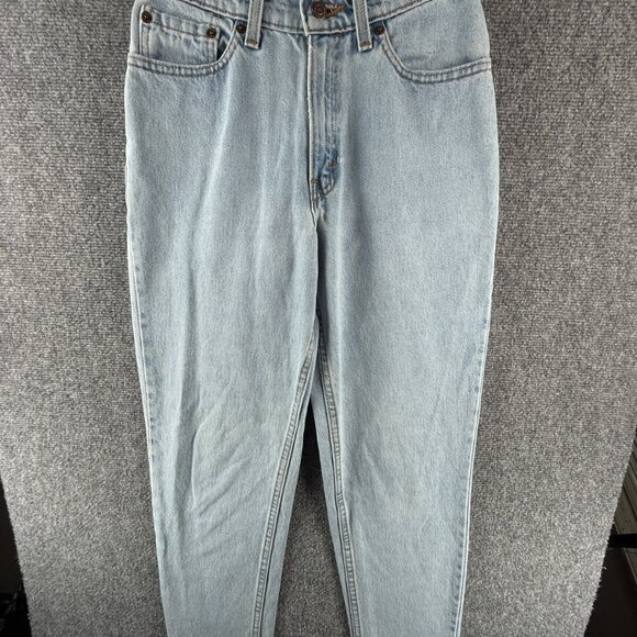 VTG Levi’s 512 Women Light Wash Denim Jeans Slim Fit Tapered Leg USA ACTL 25X28 - Picture 1 of 16